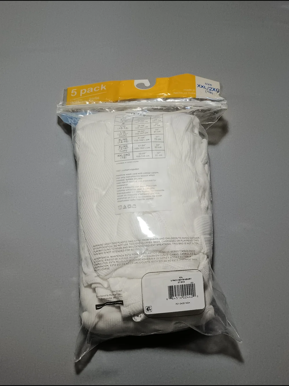 Wonder Nation Boys' White A-Shirts